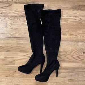 Black over the knee boots